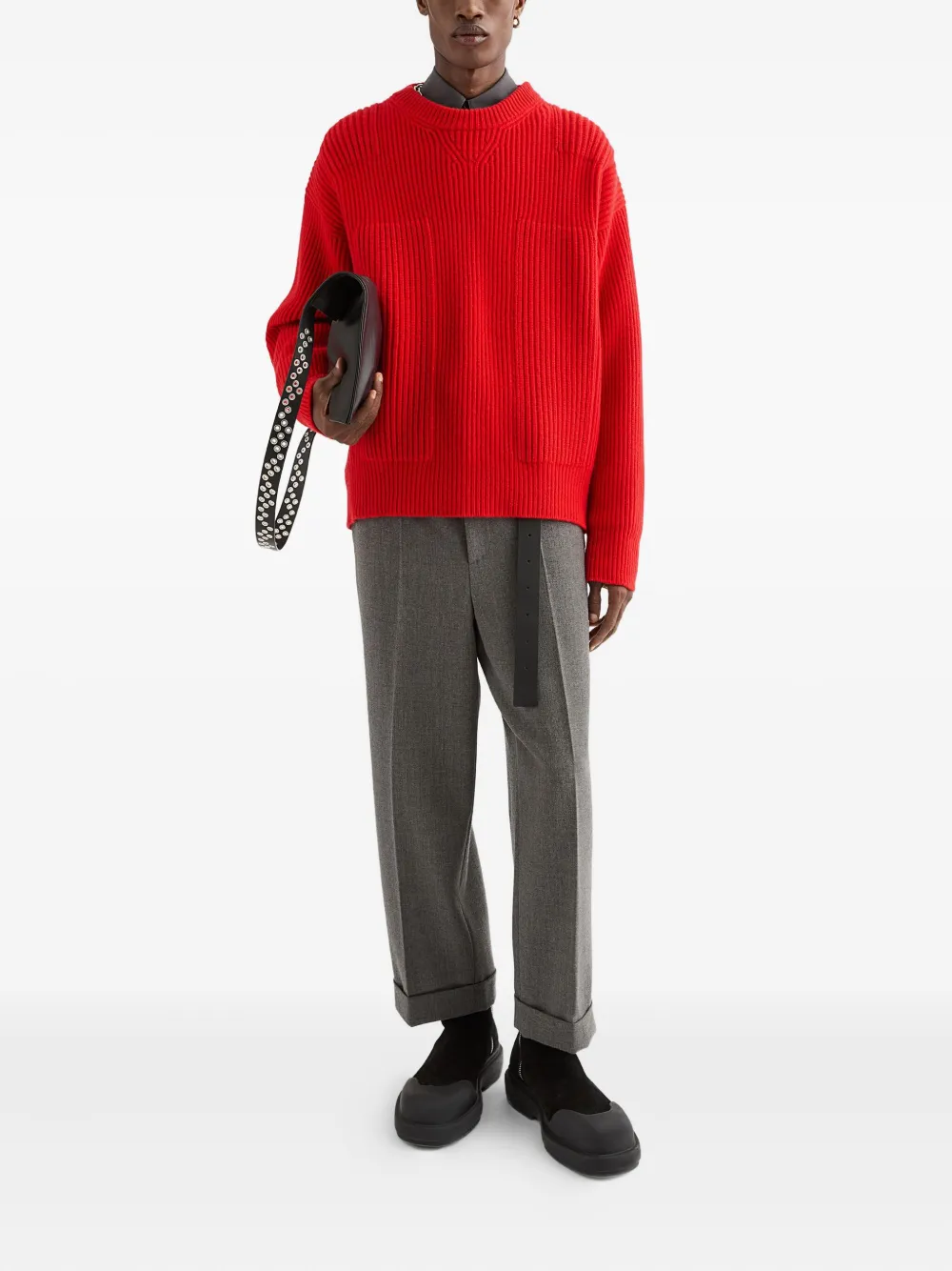 Jil Sander Wollen trui - Rood
