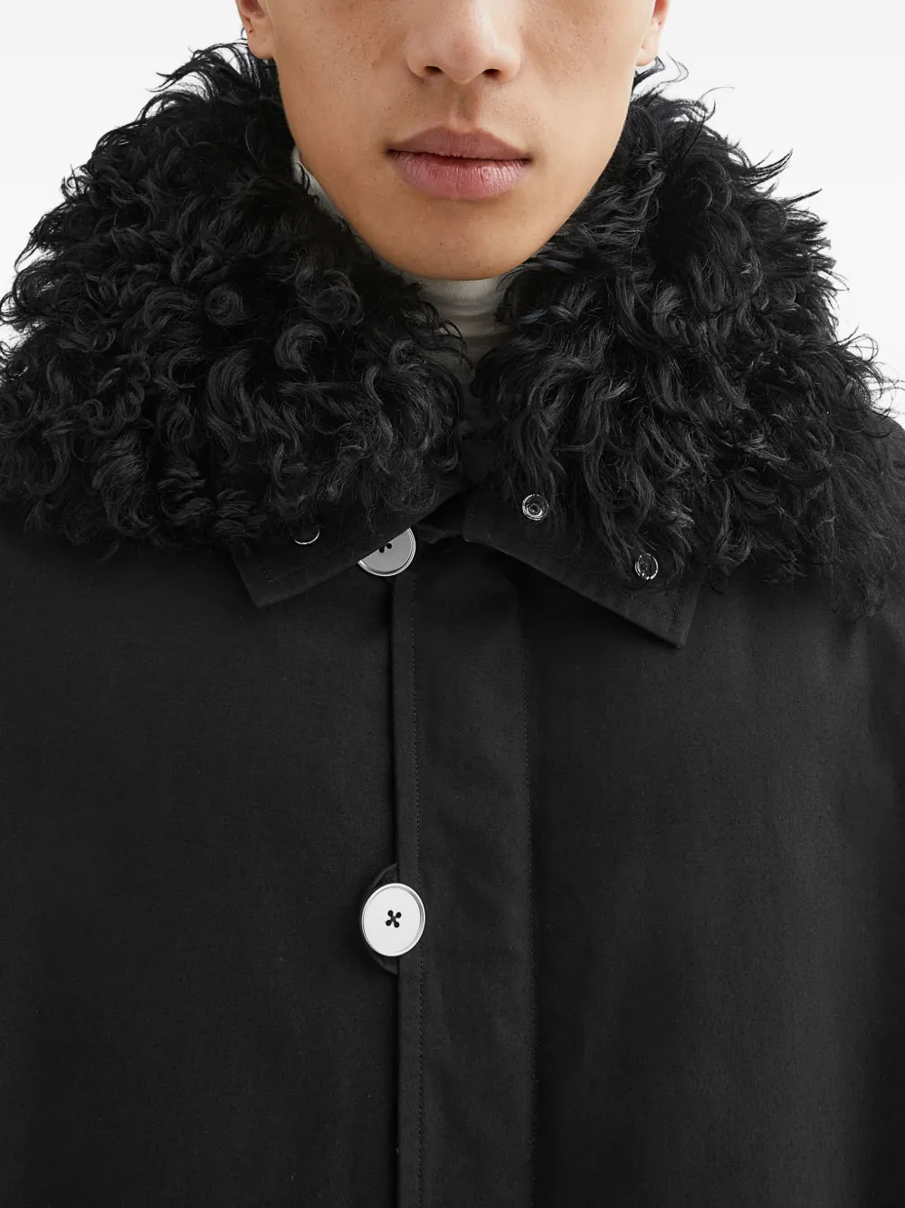 Jil Sander Katoenen parka Zwart