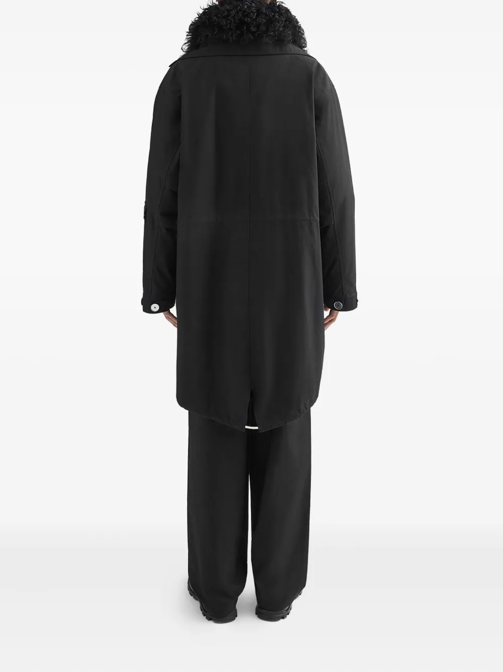 Jil Sander Katoenen parka Zwart