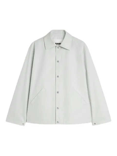 Jil Sander logo-print cotton taffeta jacket