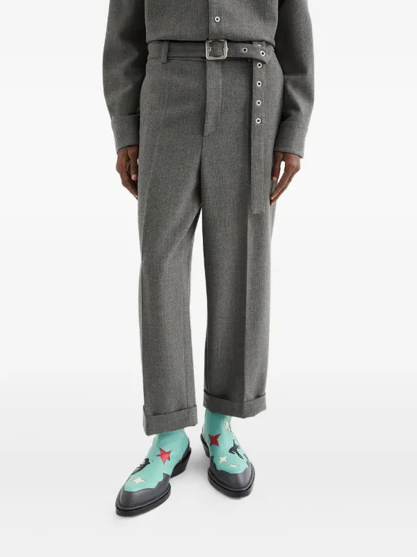 Jil Sander ウールパンツ | グレー | FARFETCH JP