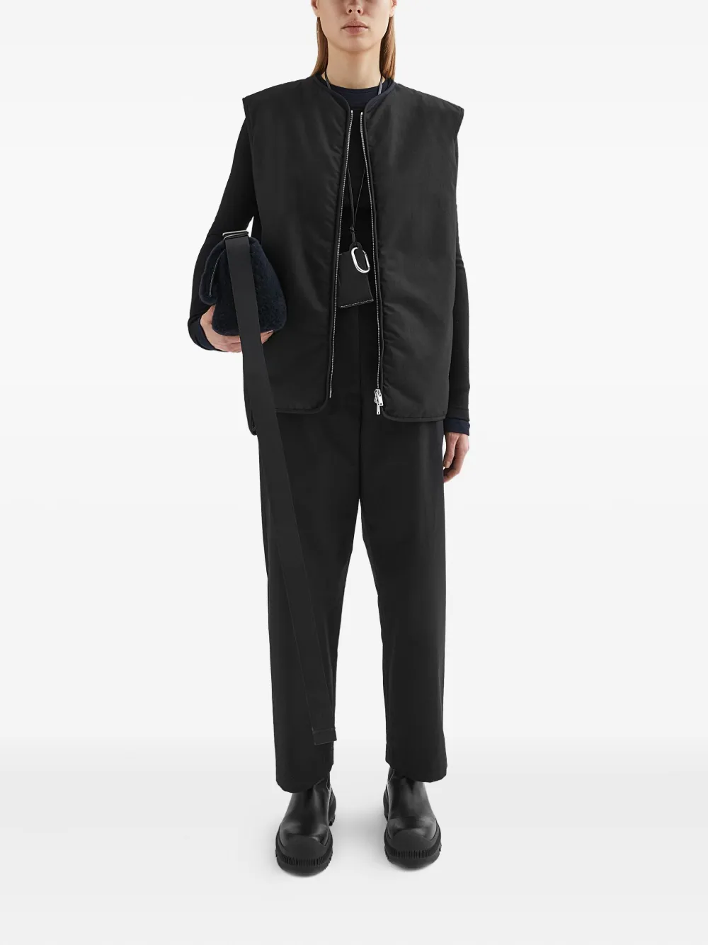 JIL SANDER+ Katoenen broek - Zwart