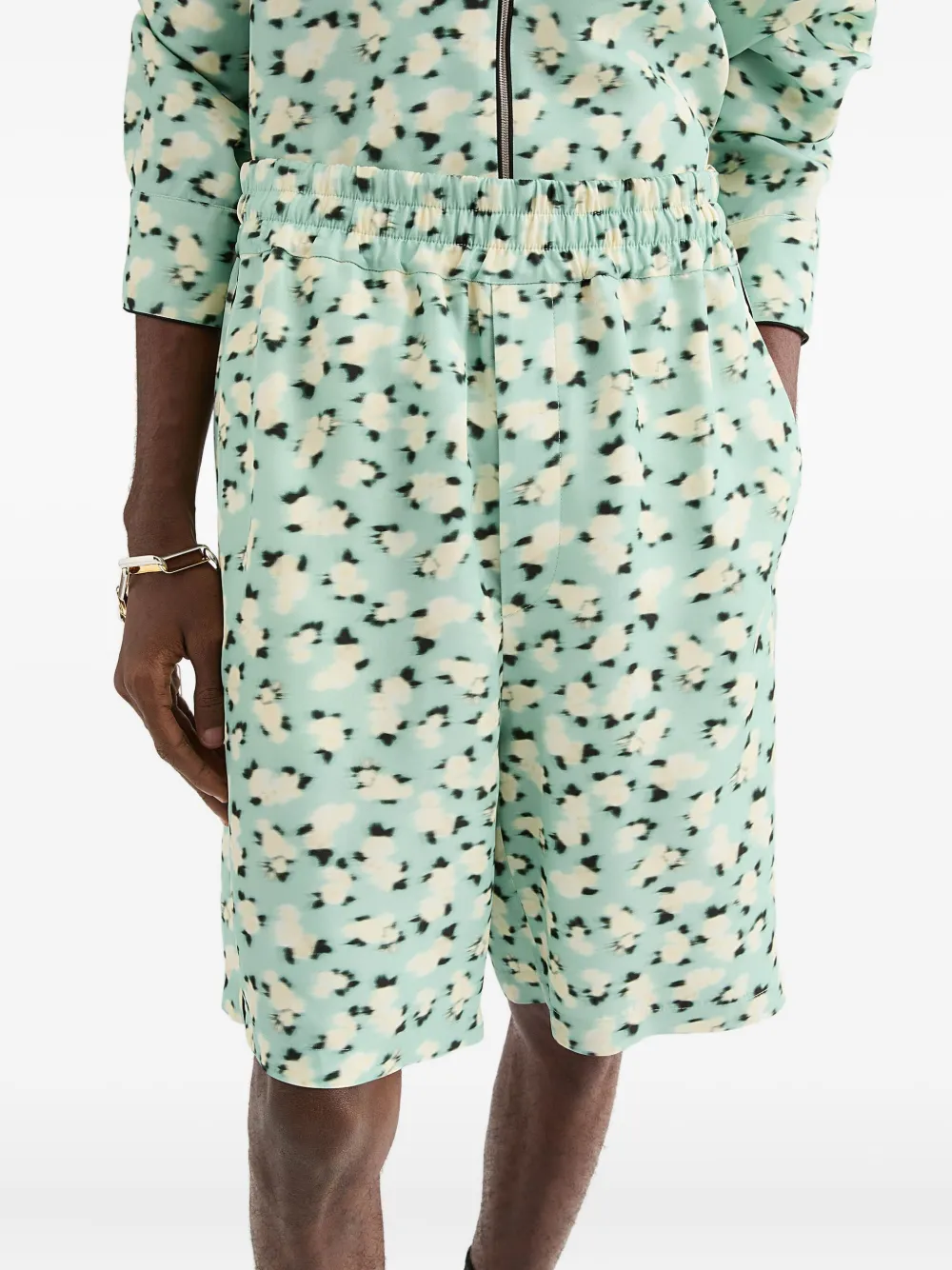 Jil Sander Shorts met print Blauw