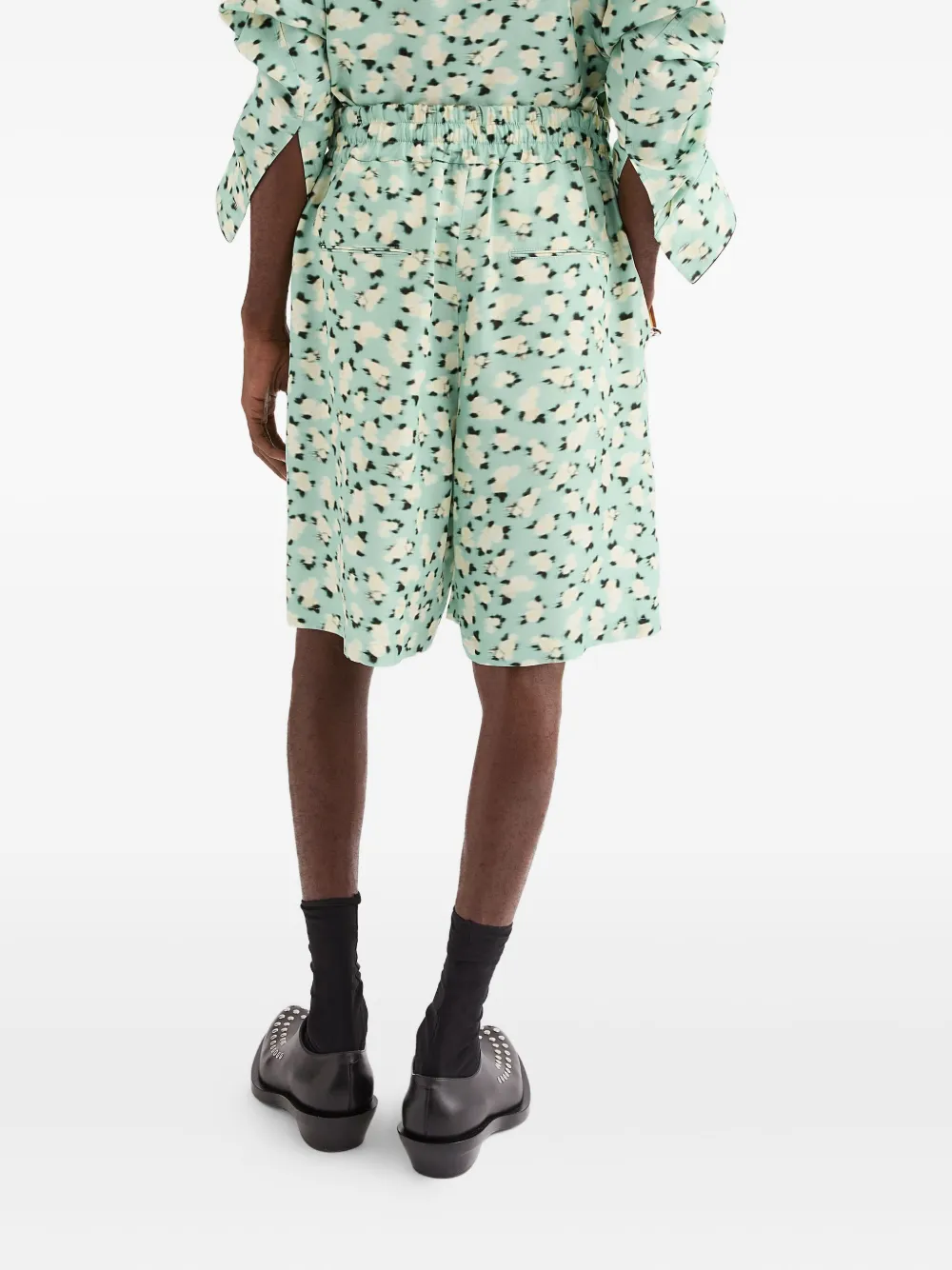 Jil Sander Shorts met print Blauw