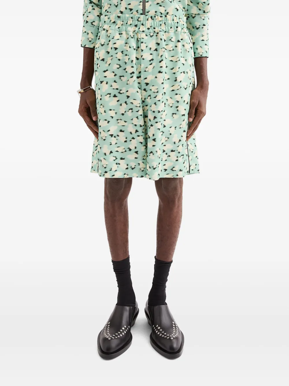 Jil Sander Shorts met print Blauw
