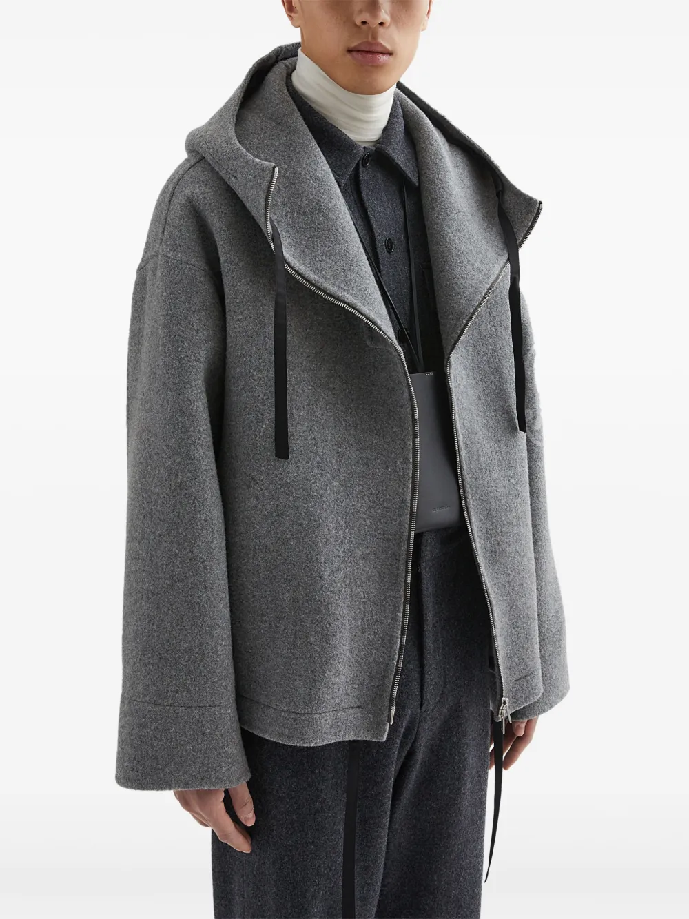 Jil Sander Jack met vilten afwerking Grijs