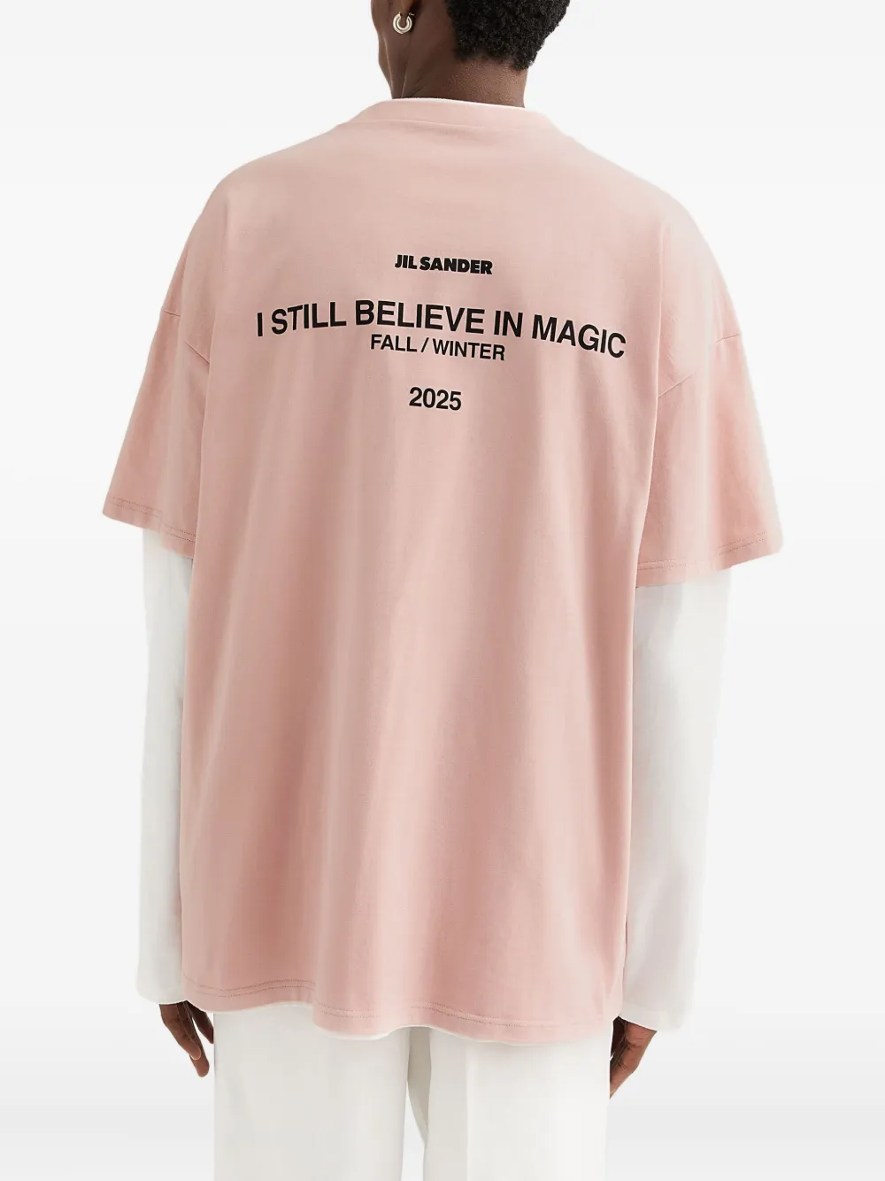 Jil Sander Katoenen T-shirt met ronde hals Roze