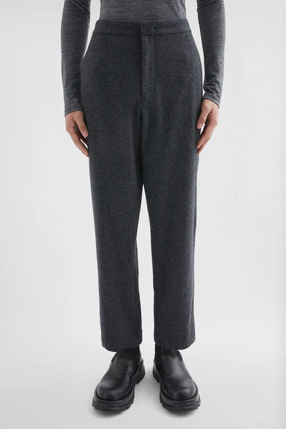 Jil Sander Wollen flanellen trainingsbroek Grijs
