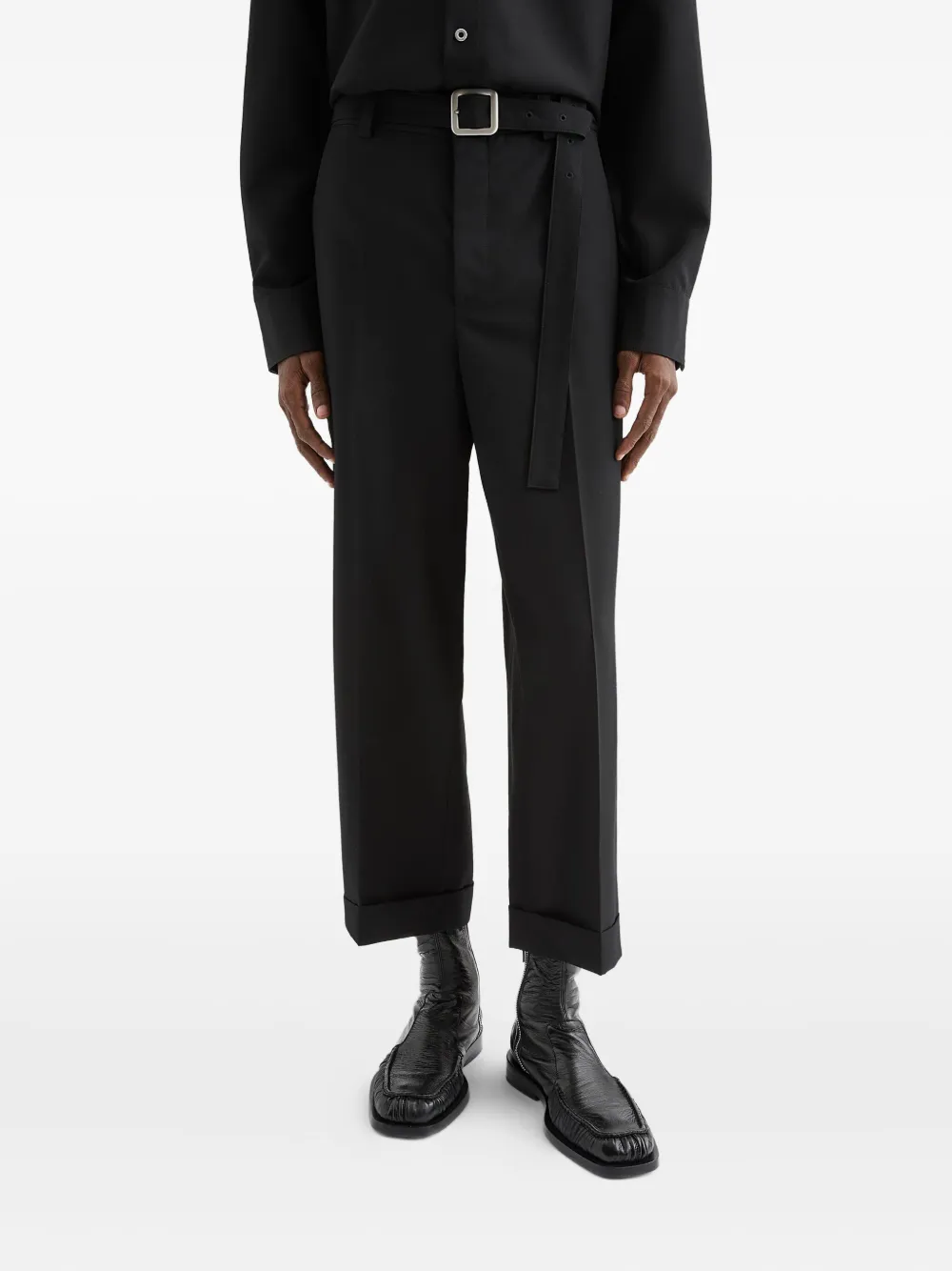 Jil Sander Wollen broek Zwart