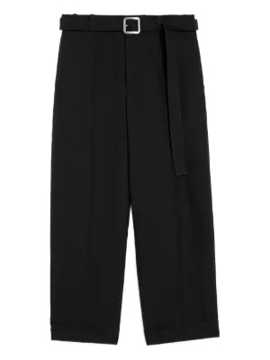 Jil Sander ベルテッド パンツ | ブラック | FARFETCH JP