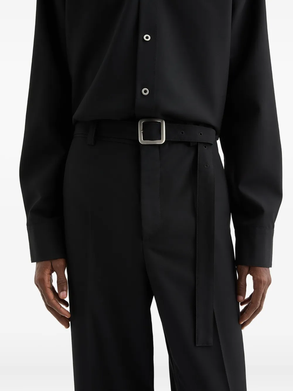 Jil Sander Wollen broek Zwart
