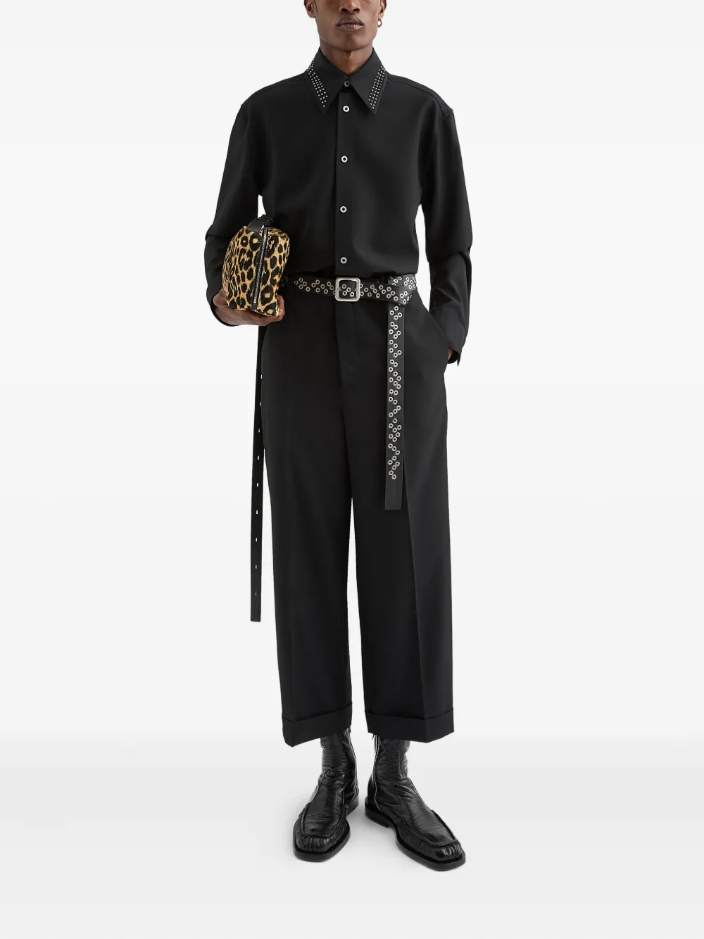 Jil Sander Wollen broek - Zwart