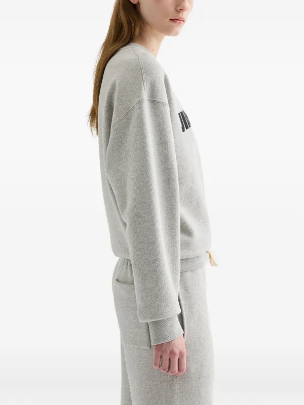Jil Sander Logo Cotton Sweatshirt | Grey | FARFETCH