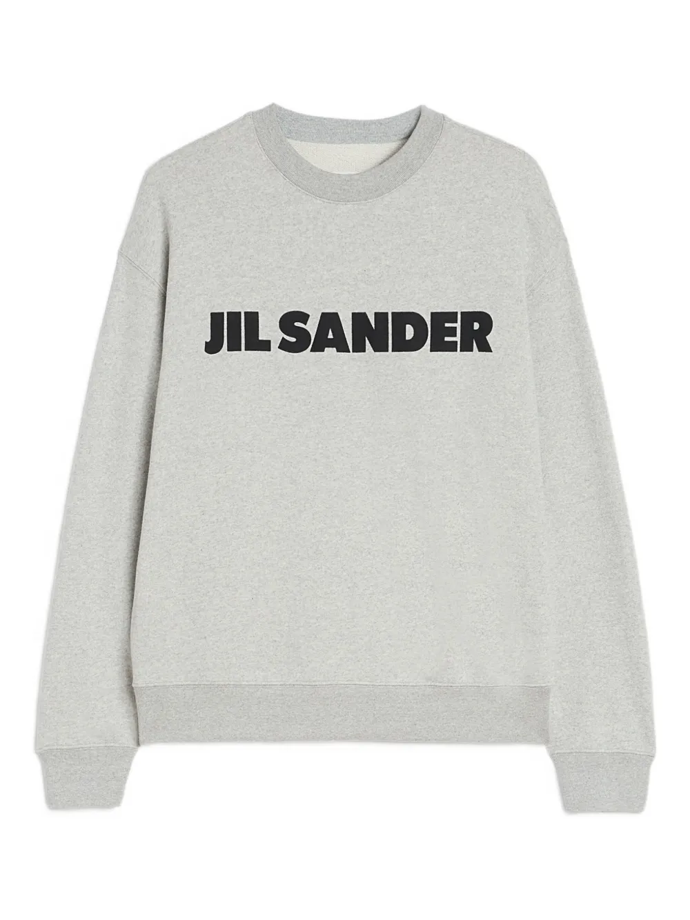 Jil Sander logo cotton sweatshirt Grijs