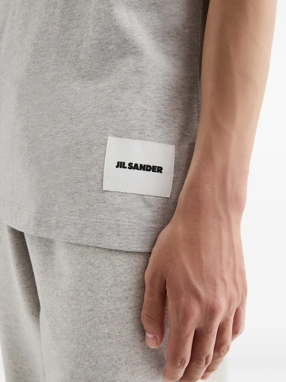 Jil Sander logo-patch T-shirt (set of three) Grijs