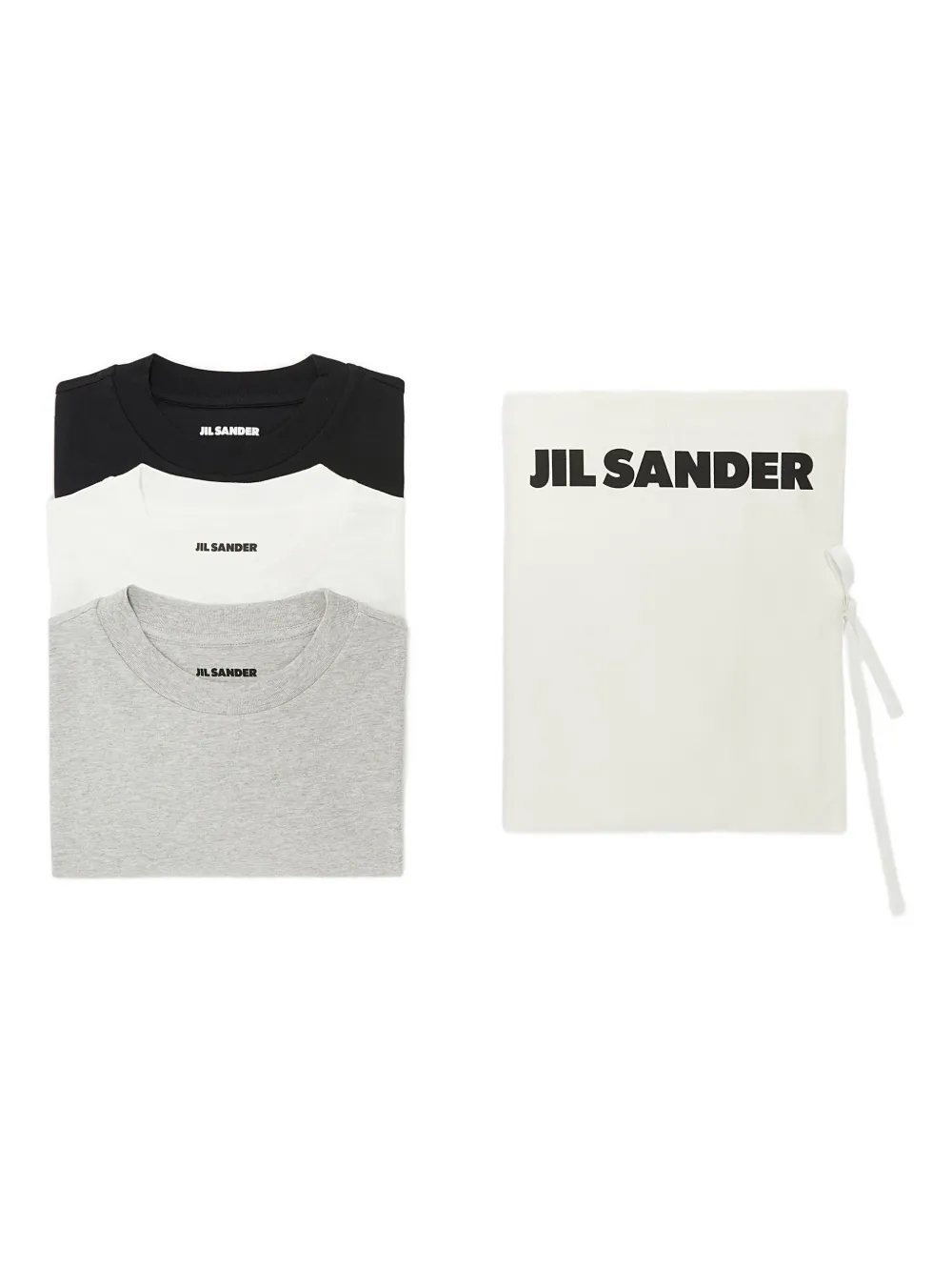Jil Sander logo-patch T-shirt (set of three) Grijs