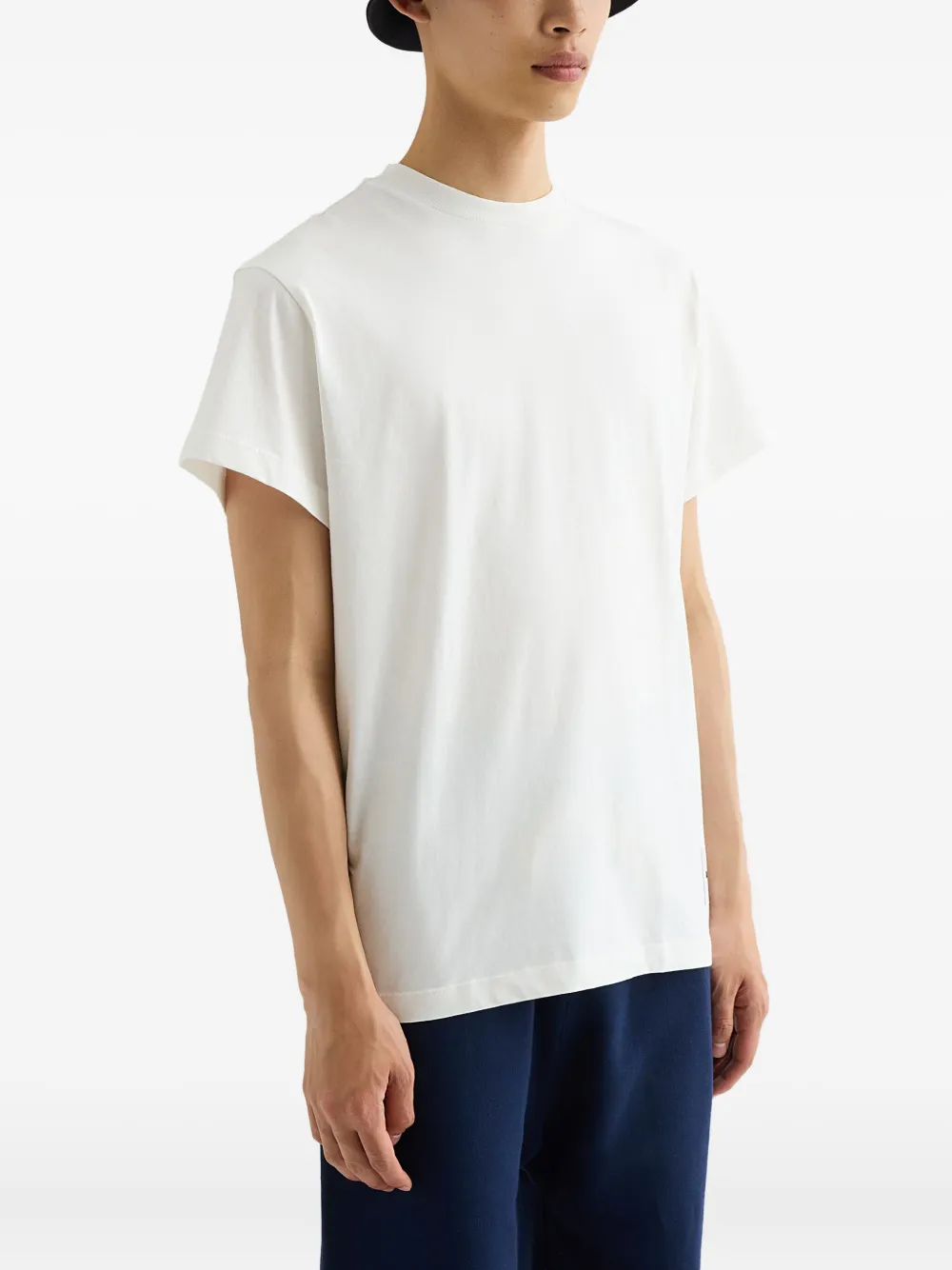 Jil Sander logo-patch T-shirt (pack of three) Zwart