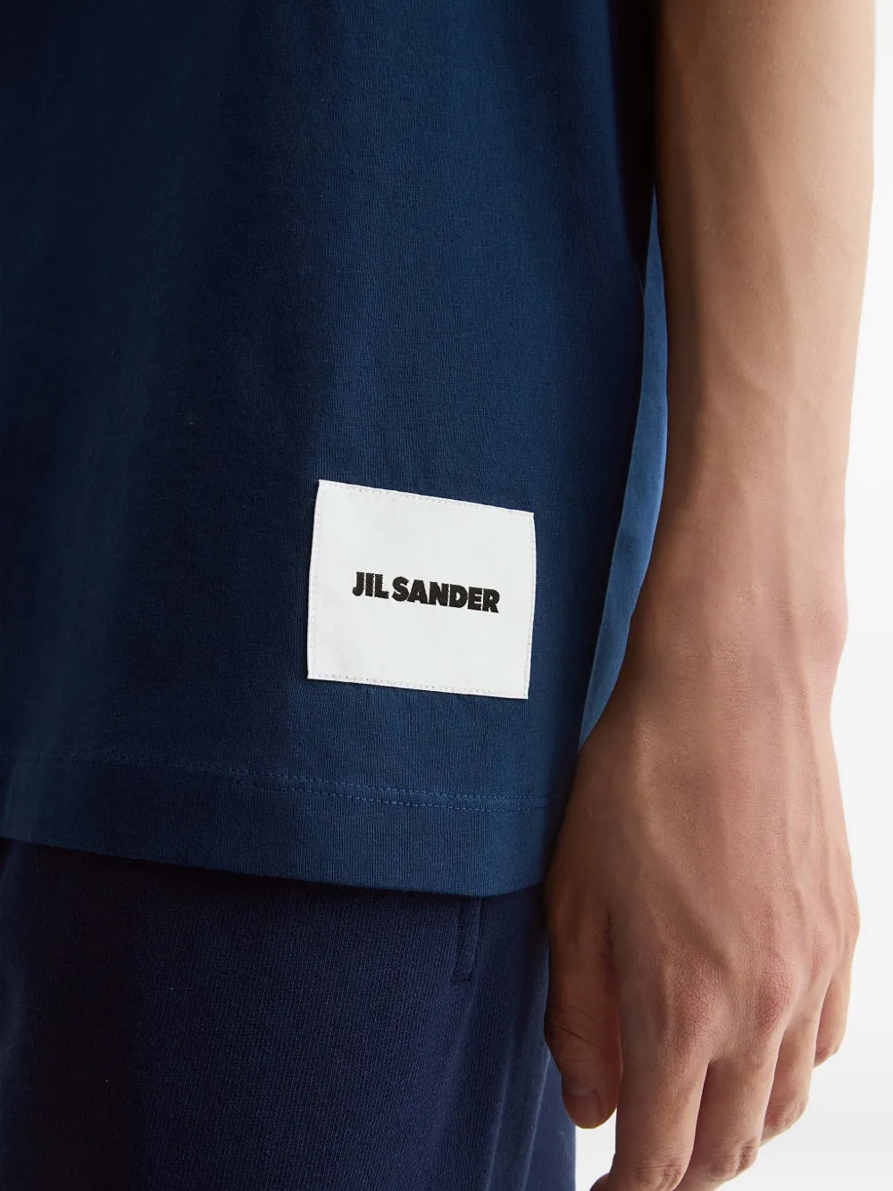 Jil Sander logo-patch T-shirt (pack of three) Zwart