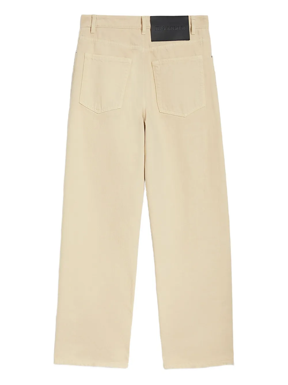 Jil Sander Jeans met logopatch Beige
