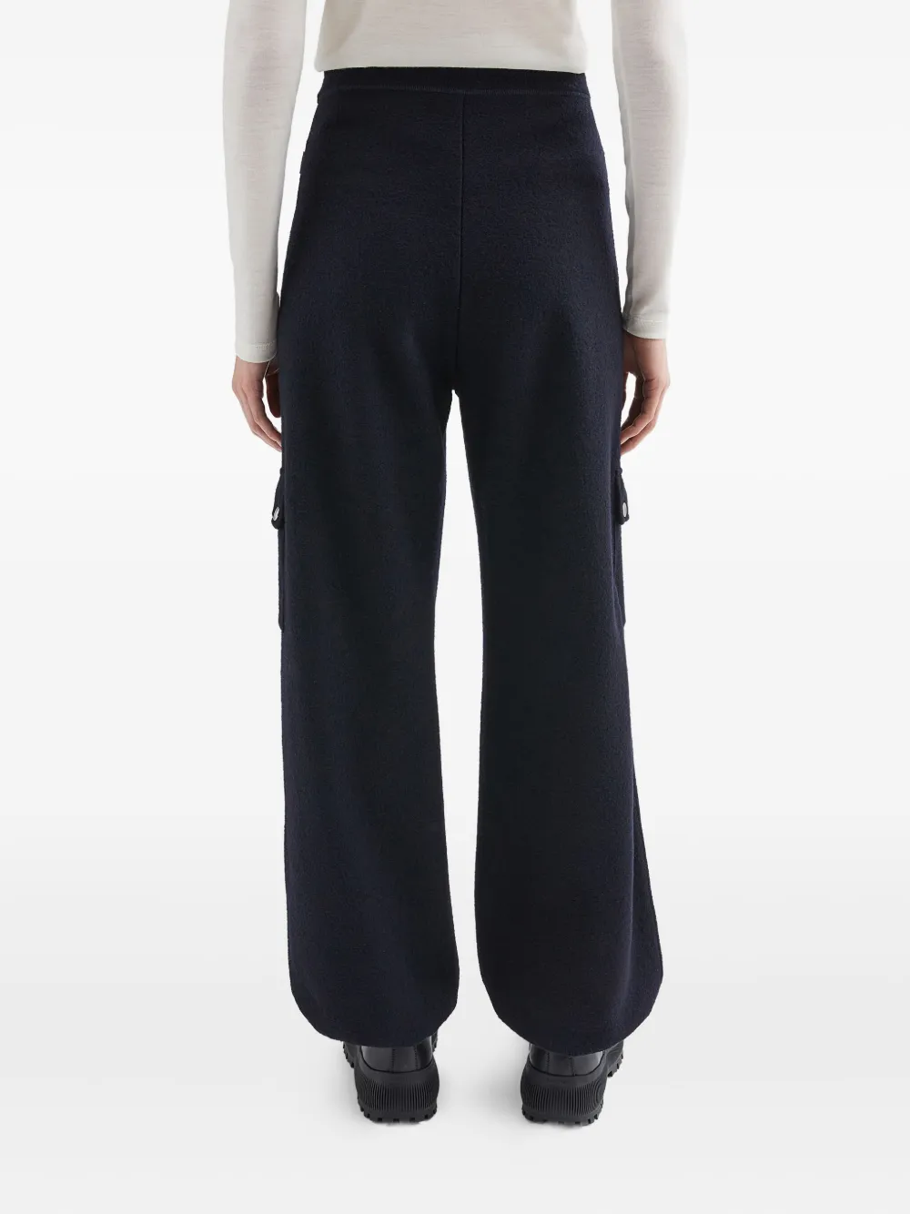 Jil Sander Vilten broek Blauw
