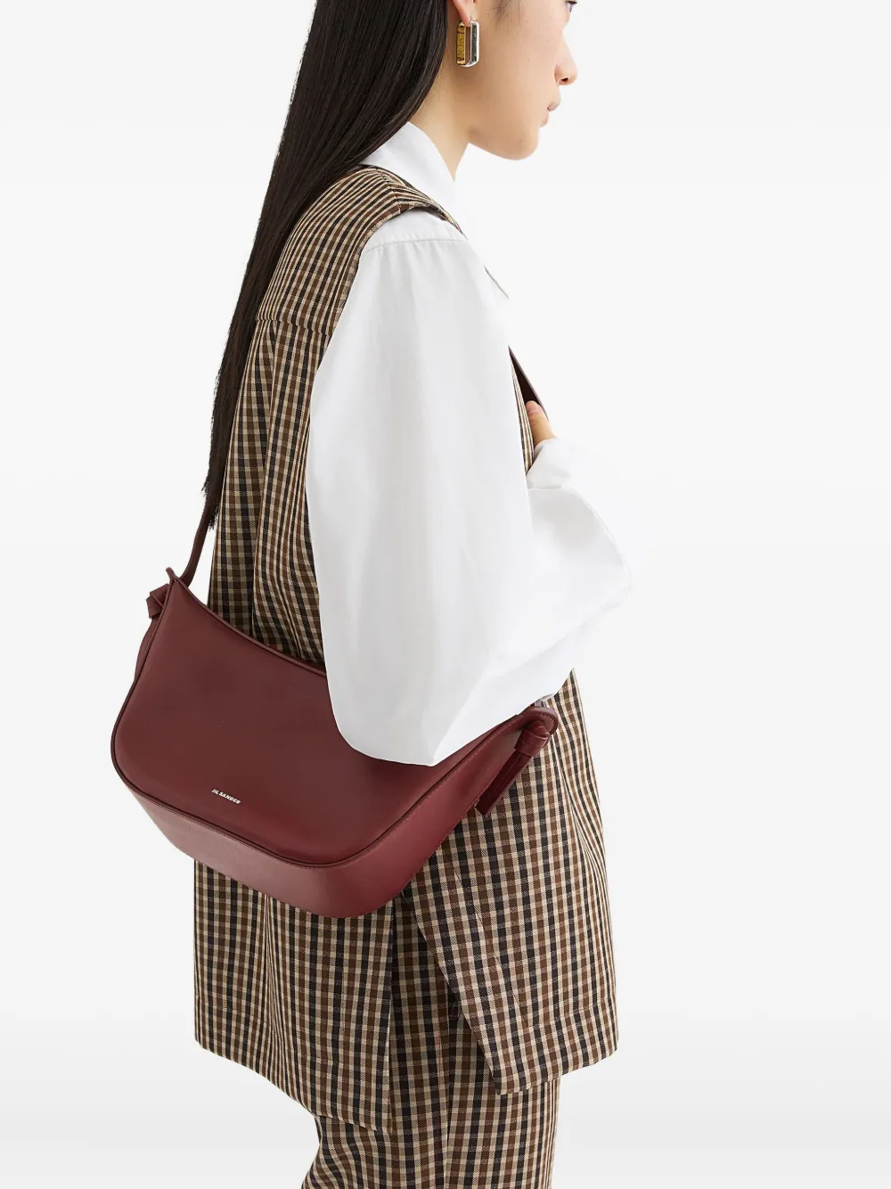 Jil Sander Knot kleine schoudertas - Rood