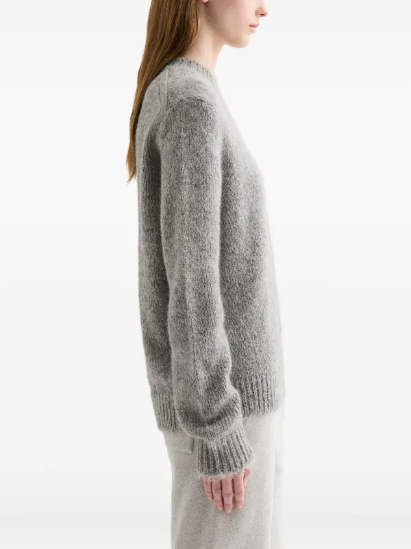 JIL SANDER グレー ニット セーター 36 Jil Sander リブカフス アルパカウール セーター | グレー