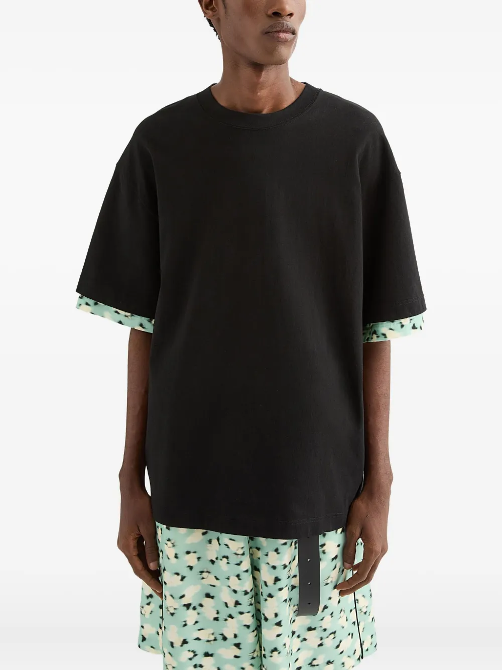Jil Sander Katoenen T-shirt met ronde hals Zwart