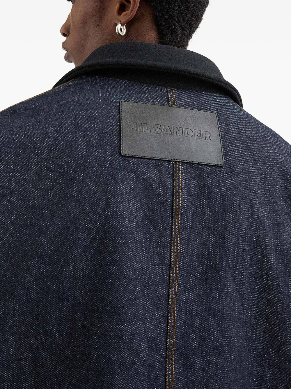 Jil Sander Denim jack Blauw