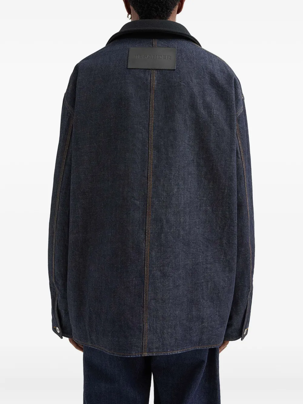 Jil Sander Denim jack Blauw