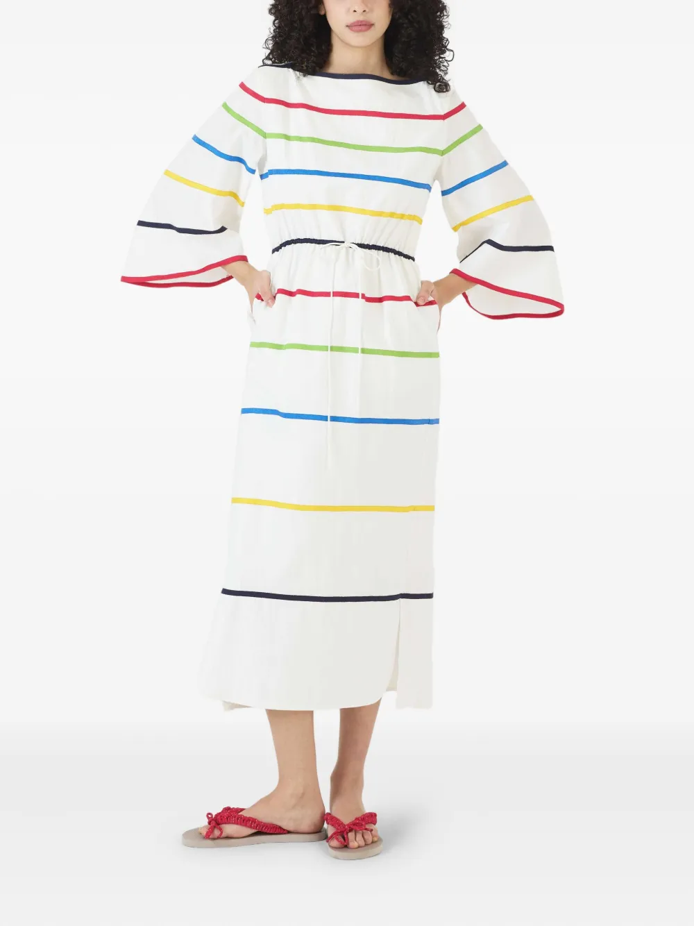 Rosie Assoulin cotton midi dress - Wit