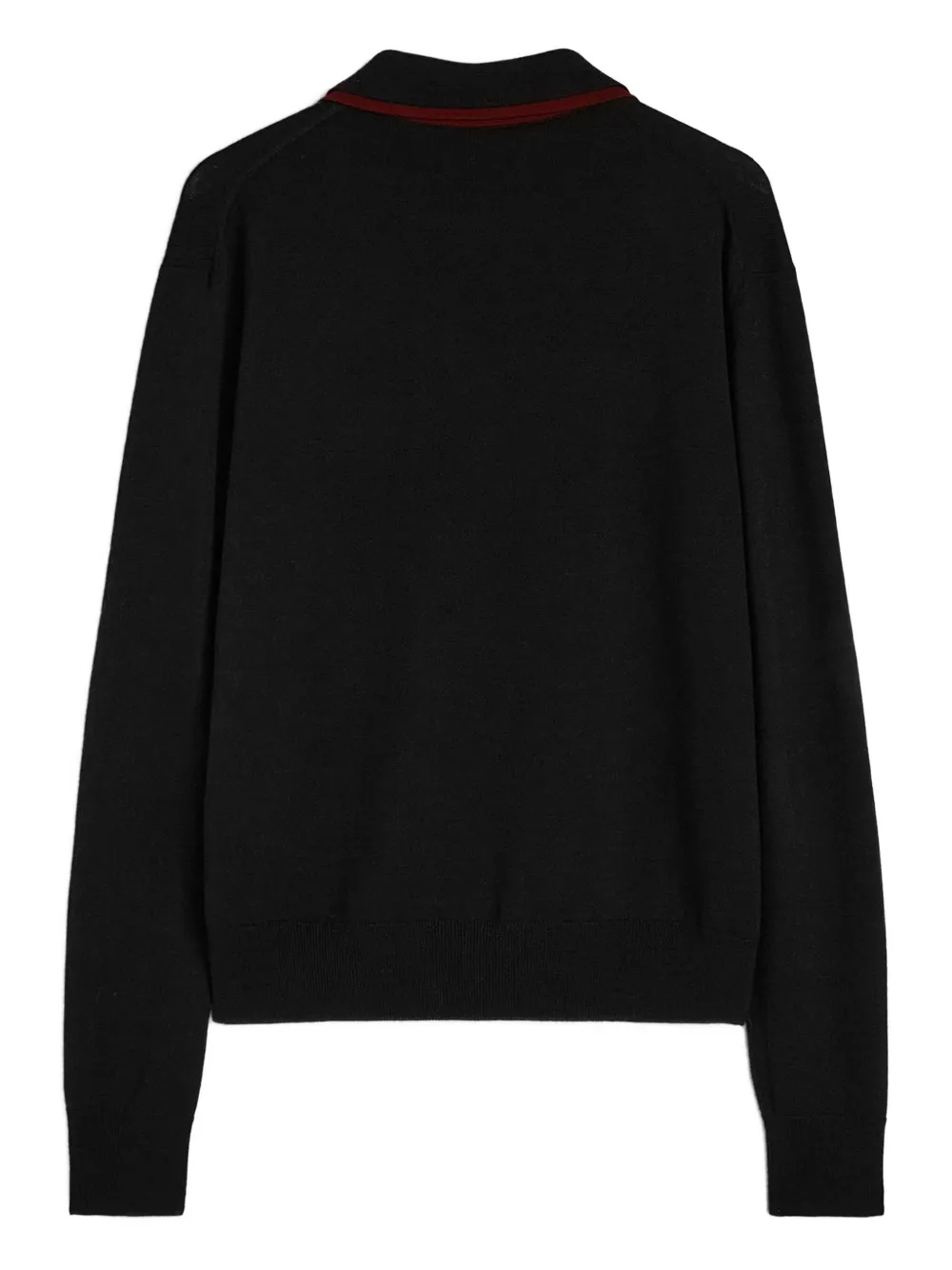 Jil Sander Wollen poloshirt Zwart