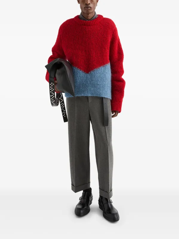 Jil Sander カラーブロック セーター | レッド | FARFETCH JP