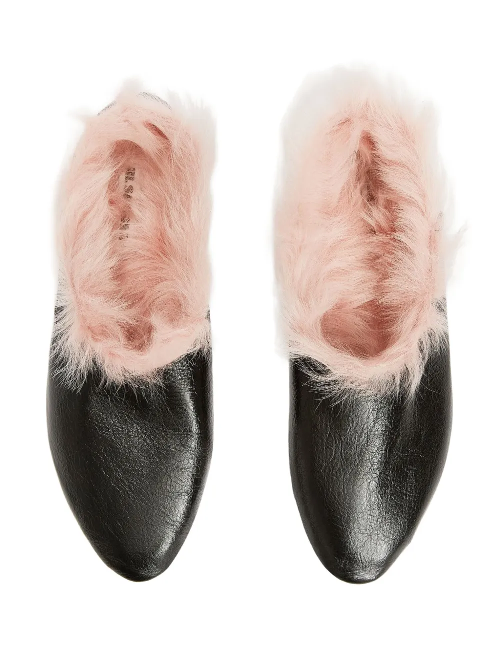 Jil Sander Leren ballerina's Zwart