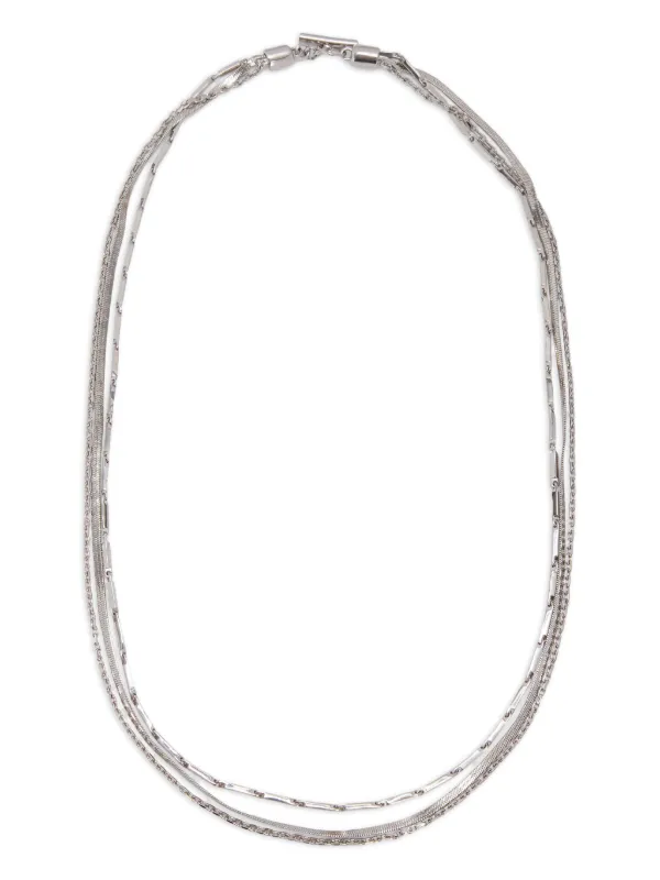 JILSANDER シルバー ネックレス 美品 JIL SANDER シルバートーン カーブチェーン ネックレス 人気
