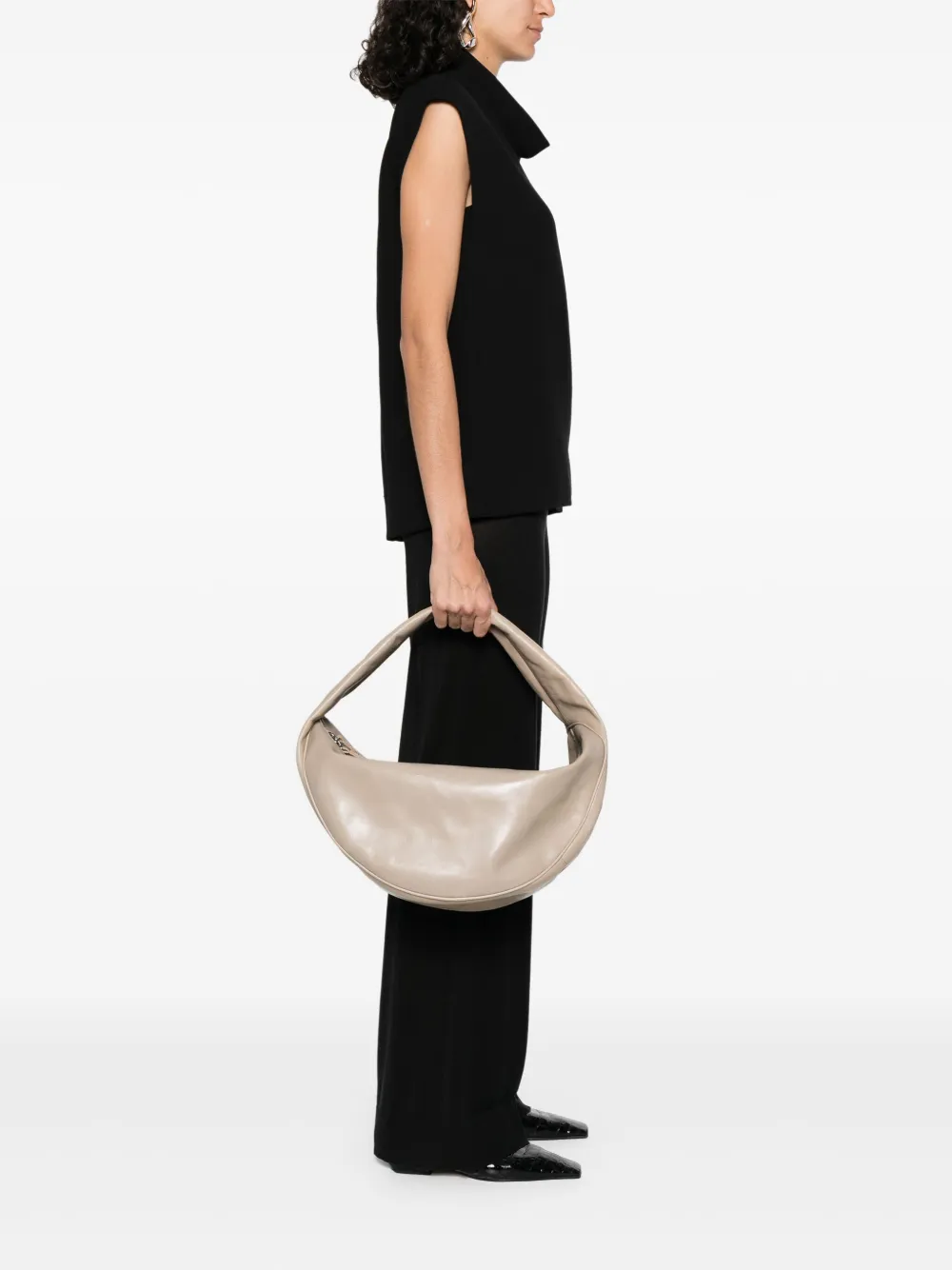 BY FAR large Cush Dryland shoulder bag - Beige