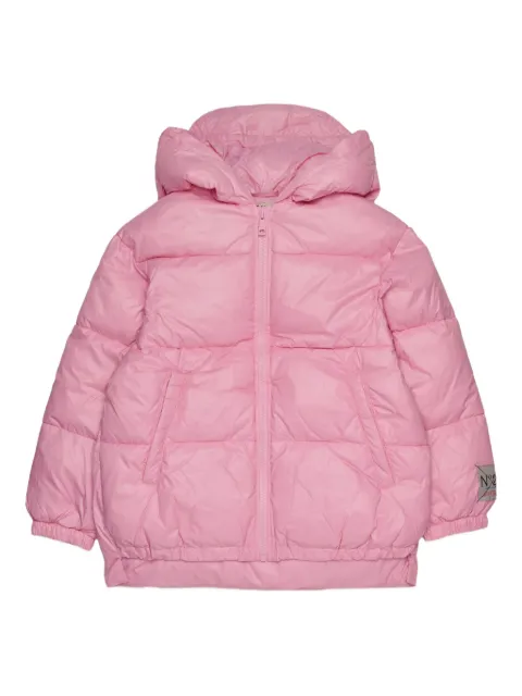 Nº21 Kids quilted logo-embroidered puffer jacket