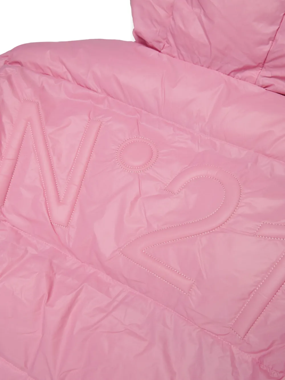 N°21 Quilted Logo-embroidered Puffer Jacket In Pink