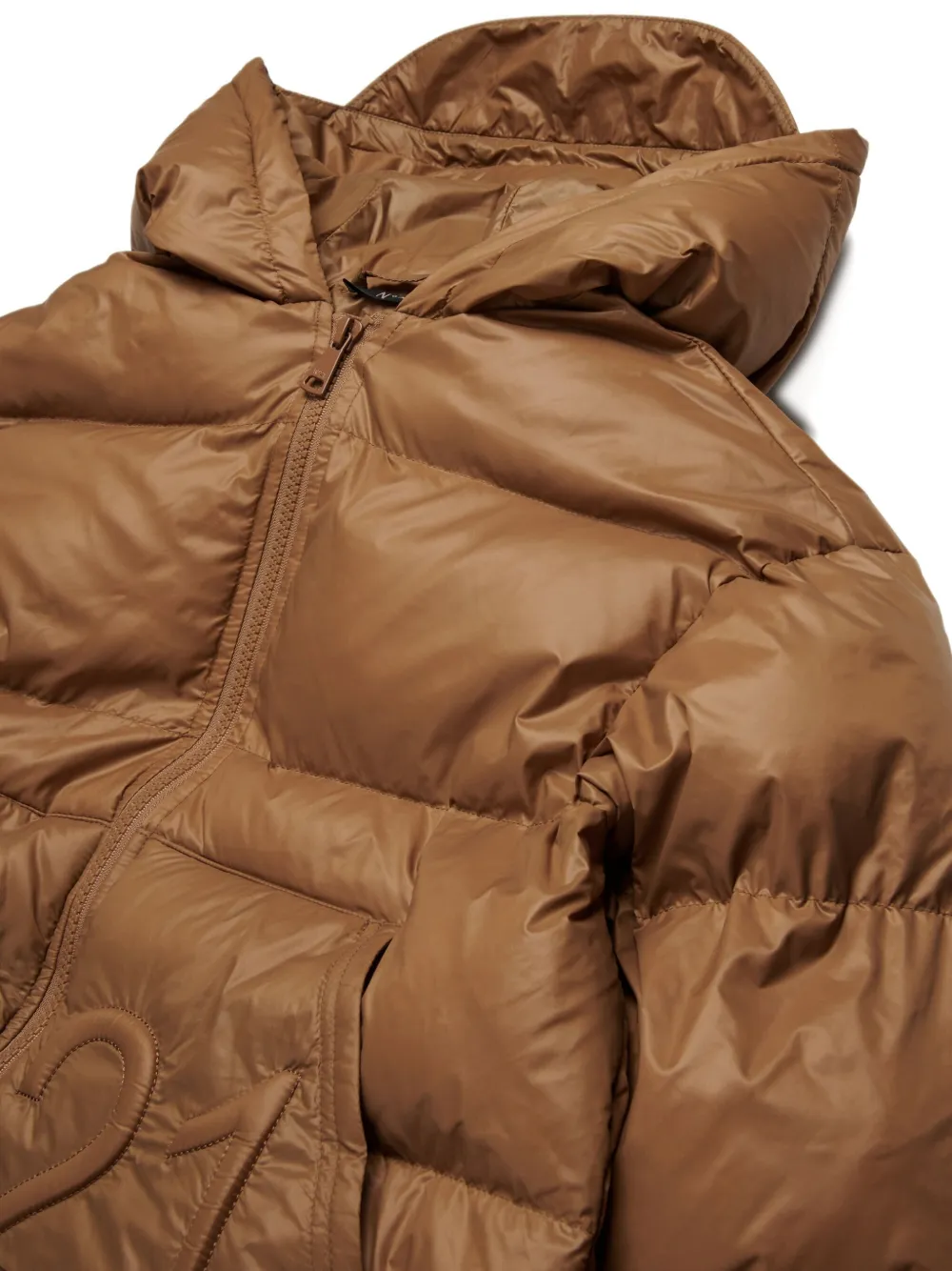  Nº21 Kids Logo-embroidered Coat - Brown 