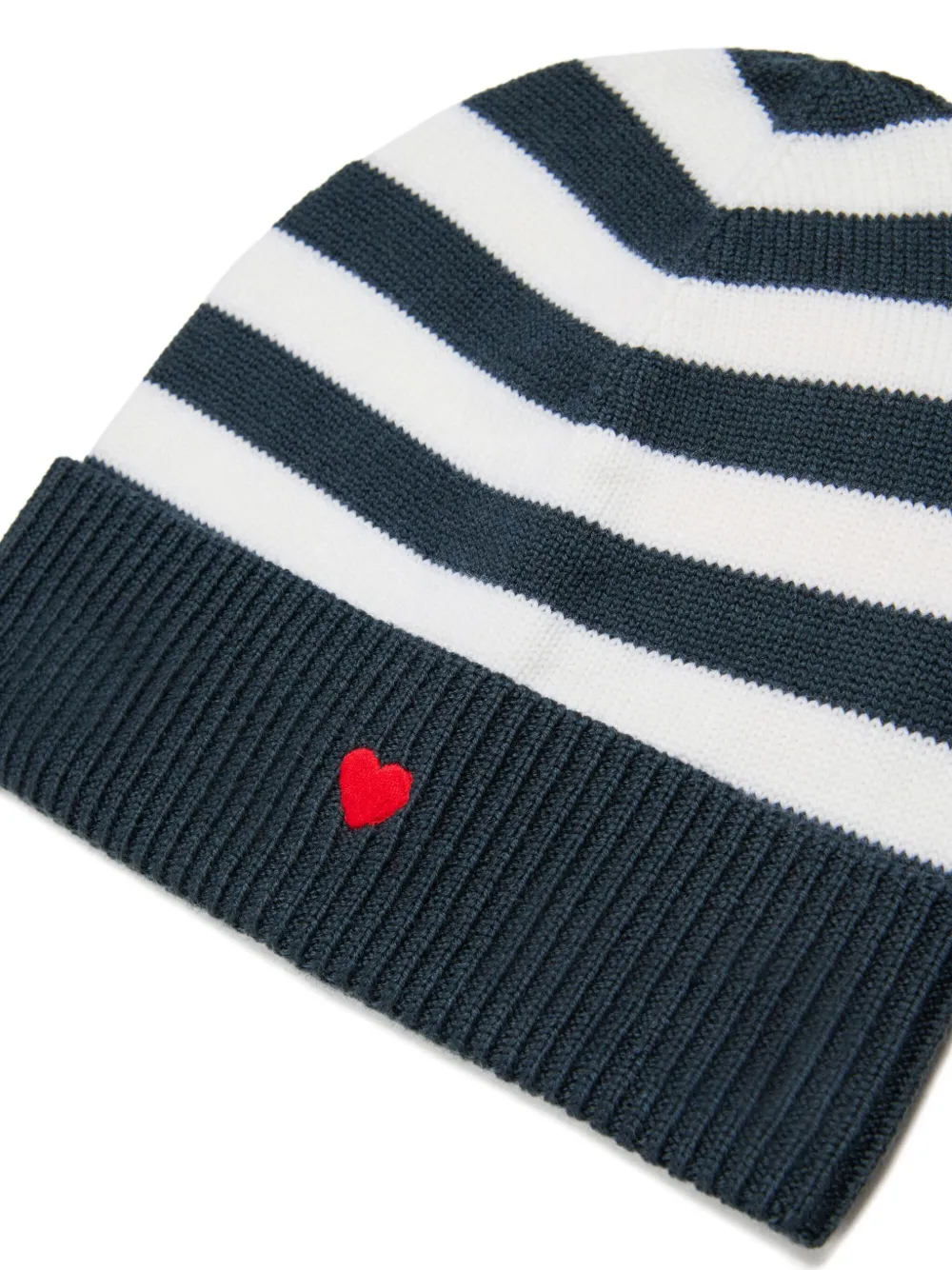 Max & Co Striped Beanie In Blue