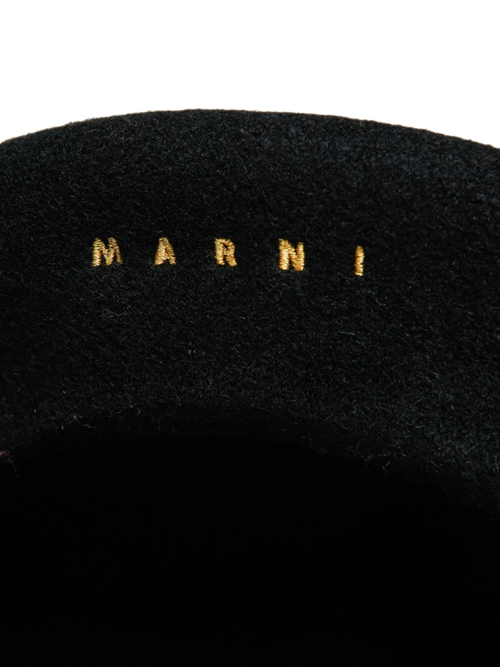 Marni Kids Baret met geborduurd logo Zwart
