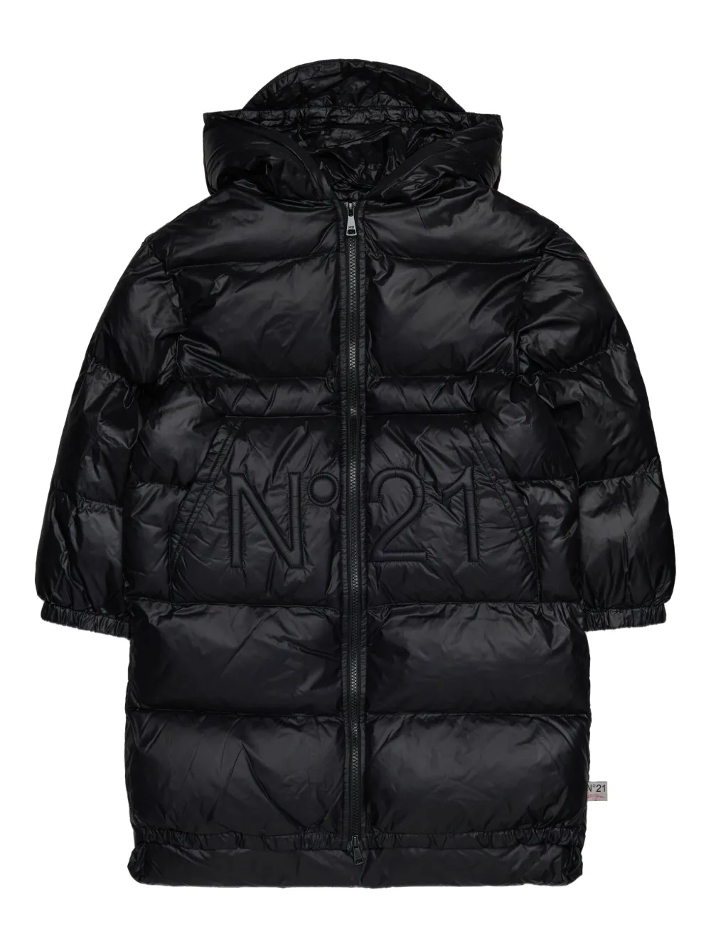 Nº21 Kids logo-embroidery quilted jacket | Black | Image 1