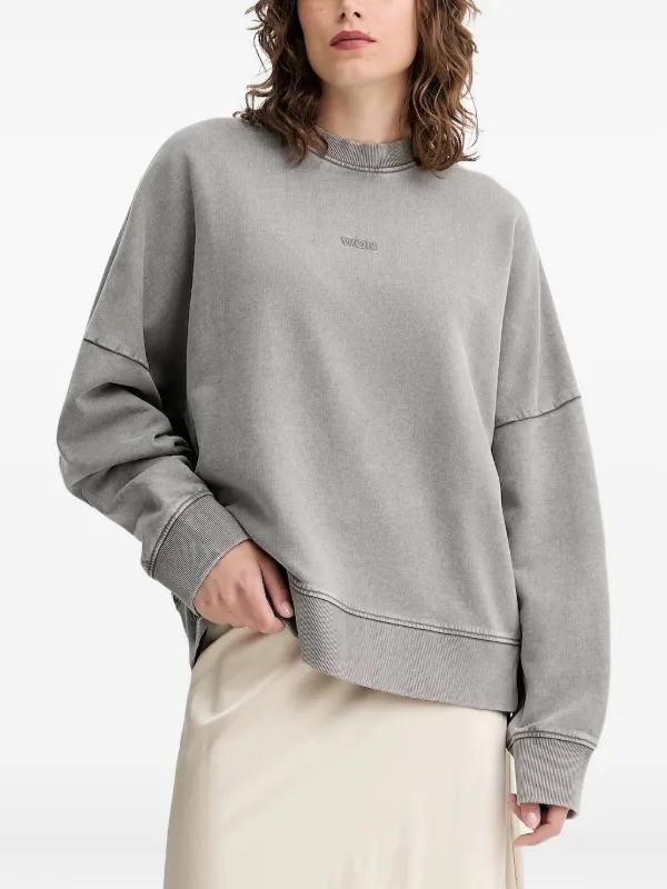 Won Hundred embroidered-detail Sweatshirt | Grey | FARFETCH JO