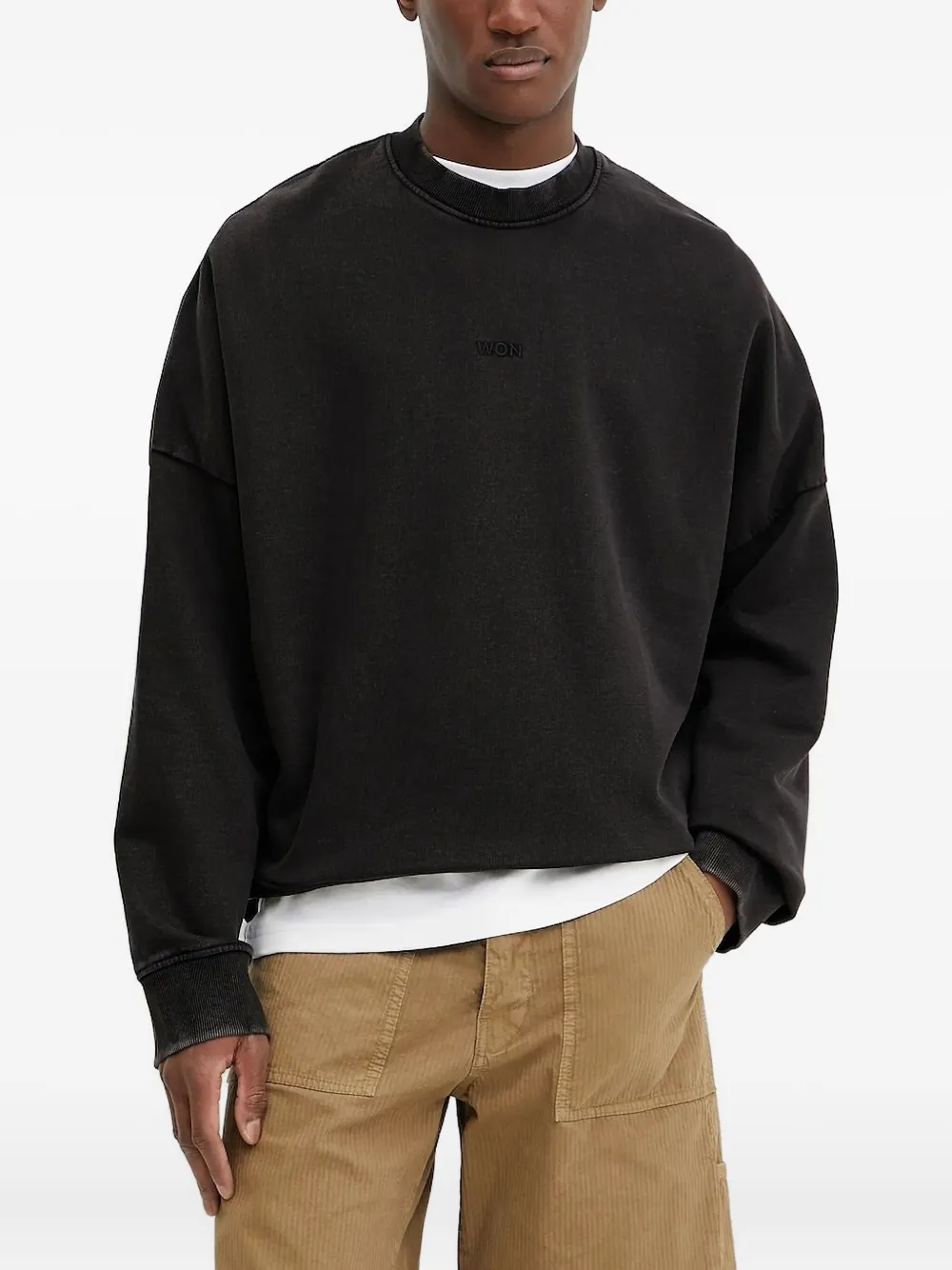 Won Hundred embroidered-logo sweatshirt | Black | Image 1
