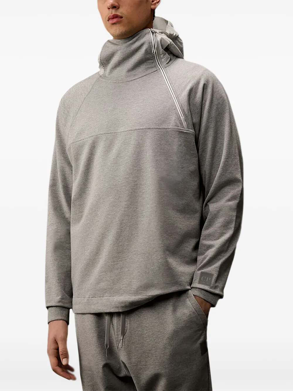 C.P. Company Sweater met capuchon en rits Grijs
