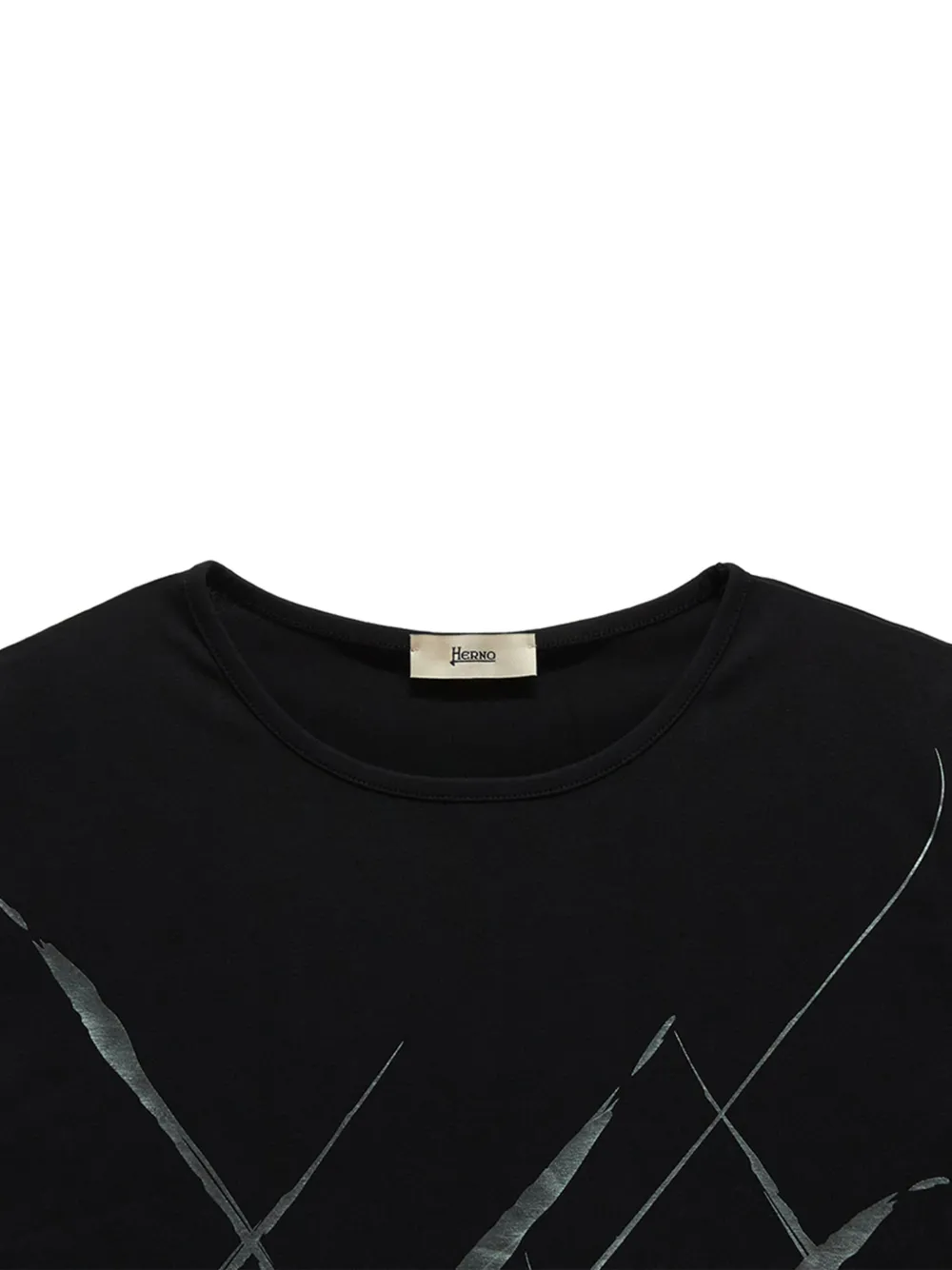 Herno abstract-print T-shirt Zwart