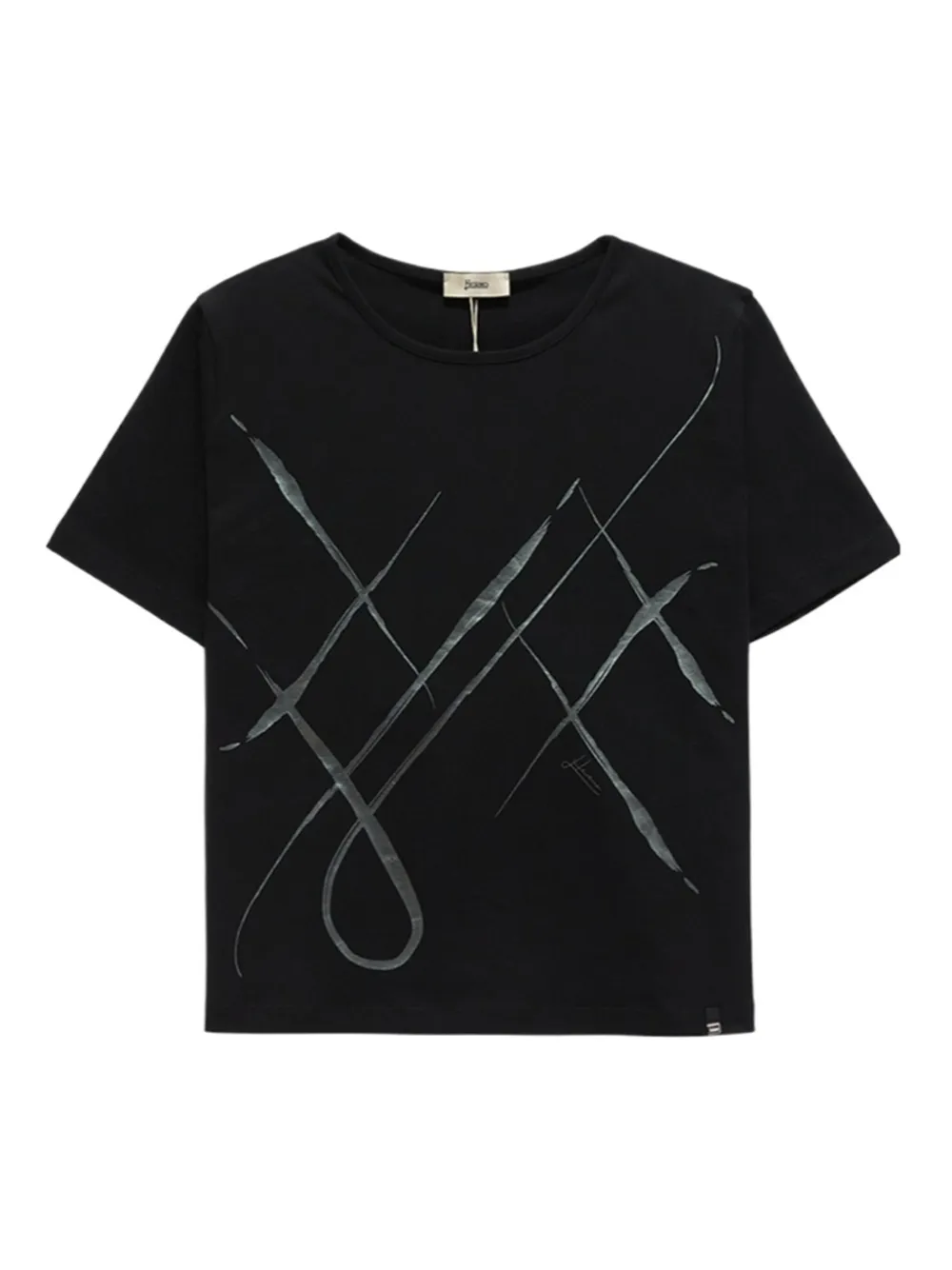 Herno abstract-print T-shirt Zwart