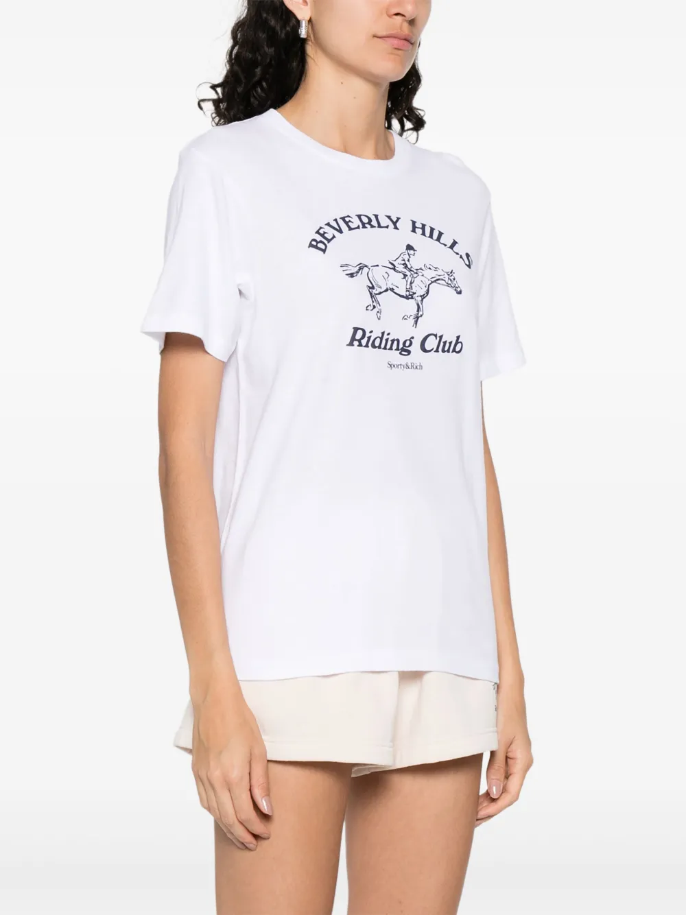 Sporty & Rich Beverly Hills Riding Club T-shirt Wit