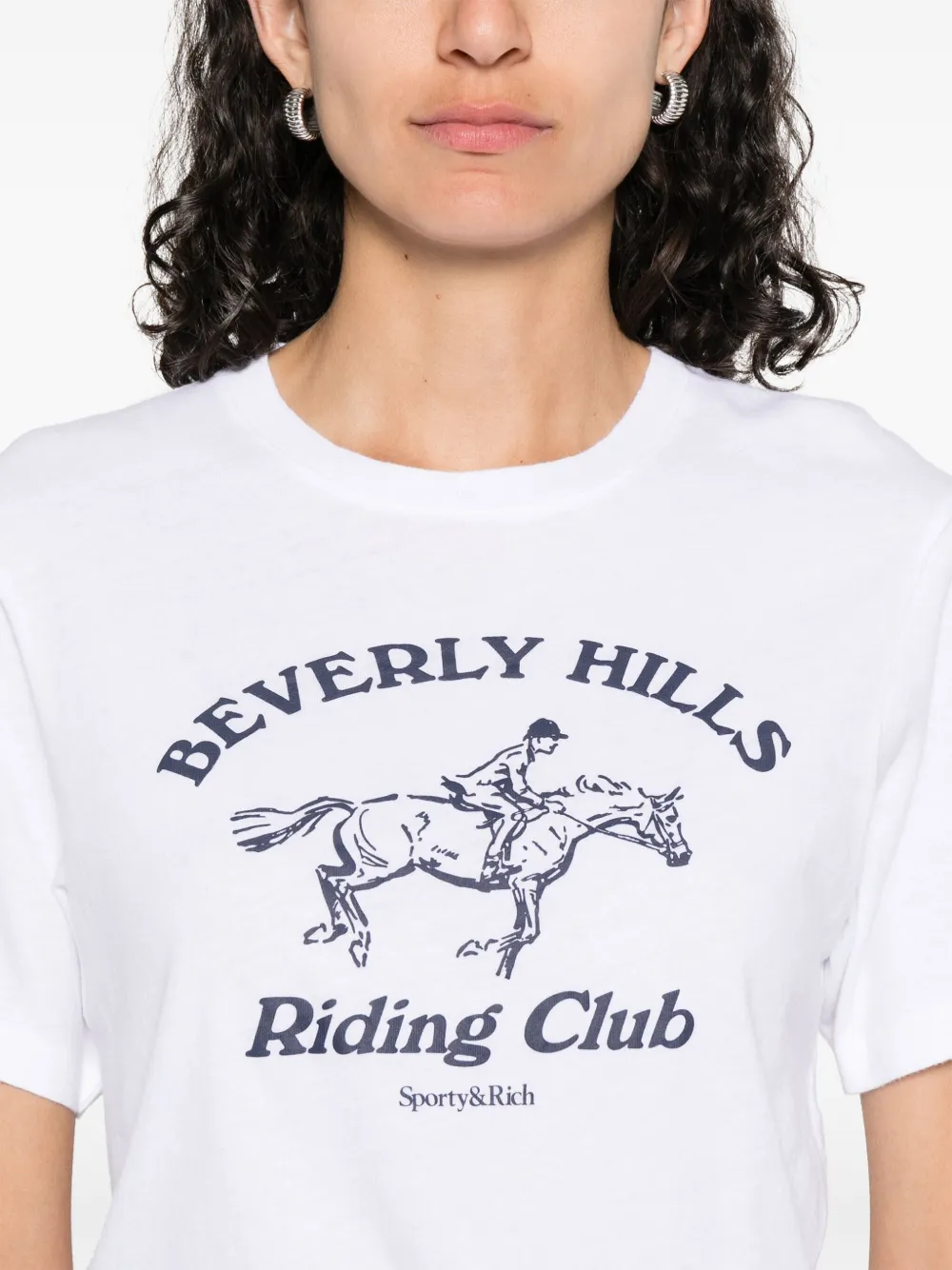 Sporty & Rich Beverly Hills Riding Club T-shirt Wit