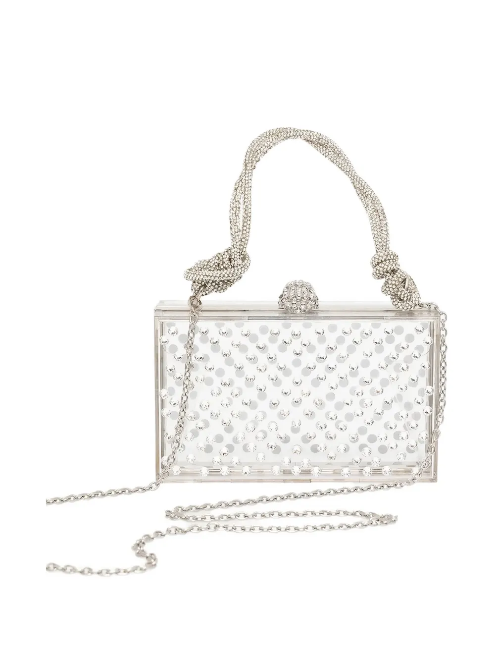 Kurt Geiger London Clutch verfraaid met kristallen en gesp - Wit
