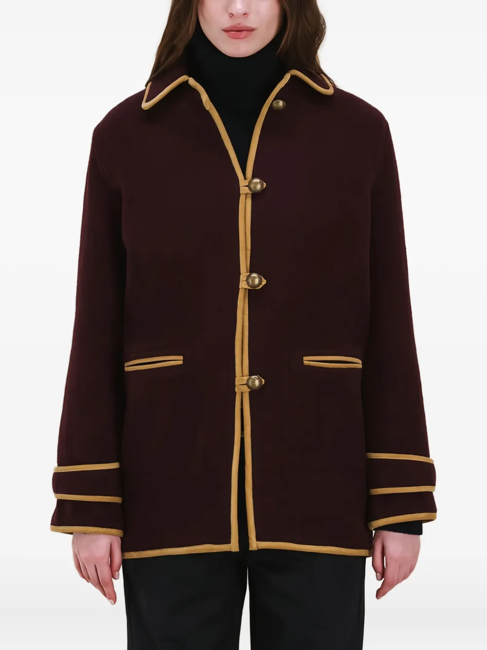 Fortela Danielle Wool Jacket in Red, view 3